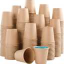 400 Pack 3 oz Kraft Paper Cups, Small Disposable Bathroom Cups, Mini Mouthwash Cups, Hot/Cold Drinking Cups for Bathroom, Parties, Picnics and Travel
