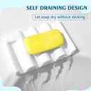 Silicone Soap Dish,Self Draining Soap Holder Perfect for Shower,Bathroom Sink,Kitchen Sink & Travel,Non-Slip Bar Soap Holder Extend Soap Life,Keep Soap Bars Dry & Easy Cleaning White-2Pcs