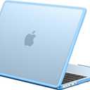 BlueSwan Anti-Cracking Hard Shell Case Compatible with MacBook Air 13 inch M4 M3 M2 2026 2025-2022 A3240 A3113 A2681, Drop Protection Soft TPU Bumper PC Base for Air 13.6 inch, Frosted Sky Blue