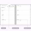5 x 2026 Planner, Weekly and Monthly Calendar Agenda Book, Jan 2026 - Dec 2026, Hardcover Planning Academic Planner for Office School Supplies and Desk Accessories - A5 (6.3'' x 8.5'') (Purple)