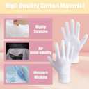 HandLove Premium 100% Cotton Gloves | Moisturizing Gloves for Dry Hands & Eczema | Overnight Sleeping Gloves, Eczema Gloves | Touchscreen | Touch Purple, 12 Pairs