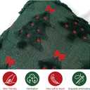 Christmas Pillow Covers 18x18 inch Set of 2 Christmas Decorations Red Bows Xmas Tree Throw Pillow Cases Soft Plush Faux Fur Wool Pillow Covers Winter Holiday Decor for Sofa Living Room