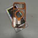 CASEKOO Cosmic Orange Glossy for iPhone 17 Pro Max Case [360 Spin Magnetic Stand][Fit for MagSafe][17FT Military Protection] Slim Polished for iPhone 17 Pro Max Case with Stand 6.9'', Cosmic Orange