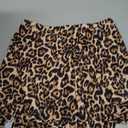 SHEKINI Women's Mesh Drawstring Swimdress Side Pull Tie Ruffle Swim Skirt Bottom (Medium, Leopard)