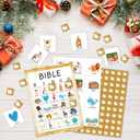 2 x haipino Christmas Bingo Party Games with 24 Players, Christmas Party Games for Women Party Supplies, Family Activities, Party Favor Gifts for Women Men Family Activities - JY972 (Bible-1)