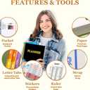 19 Months Planner, 2026 Weekly & Monthly Planner, 8.5"11" Daily Weekly Monthly Calendar Planner, June 2025-Dec 2026 Organizers with Habit Tracker for School & Office, Colored Tabs, Stickers, Pocket, Ruler Bookmark-Black