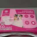 American Kennel Club Female Dog Wrap, Disposable Diapers with Wetness Indicator (M (1523 in), 50, Count)