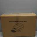 Stainless Steel Cat Litter Box - Enclosed XL Metal Kitty Litter Box with Lid for Big Cats, High Sided, Anti-Leakage, Easy Cleaning, Non-Sticky, Included Spoon & Aisle (Khaki)