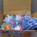 AmiDear Dollhouse with 4-Story 11 Rooms, Dream Gift Princess Doll House Playset with Furniture, Blue Toddler House with Pool Slide for 3 4 5 6 7 8 9 10 Year Old Girls Kids