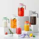 JunVpic Breast Milk Pitcher - 32 oz Glass Mason Jar with Dual Leak-Proof Design, Airtight Seal, Pour Spout & Handle, Storage Container for Breastmilk, Iced Tea & Ice DrinksGray