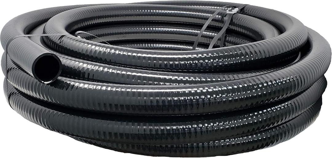 Sealproof Flexible PVC Pipe 1-1/2 Inch Dia Hose 50 FT Length, Black Tubing, Schedule 40, Premium Quality Made in USA (50-FT)