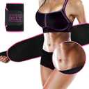 Lisacool Sculpt Touch Waist Trainer For Women Sweat Band For Stomach Waist Trimmer (Medium, Black/Pink)