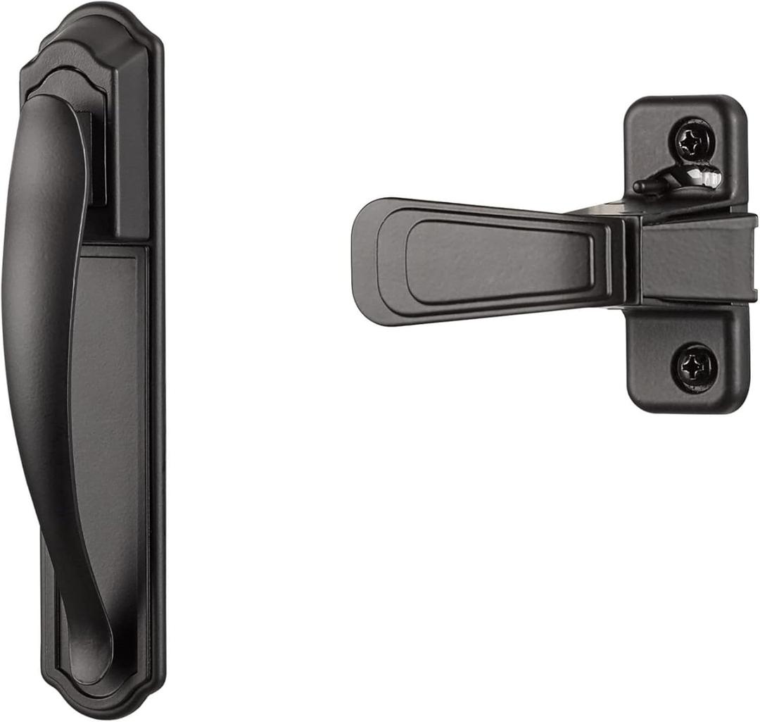 Ideal Security DX Pull Handle Replacement Set for Storm Door and Screen Door, Matte Black