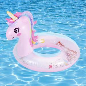 Moko Inflatable Swimming Rings, Pool Floats Swim Tubes Rings Round Shape Cute Cartoon Design Beach Water Lounge Inflatable Raft Party Supplies for Kids