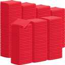 Tenare 100 Pack 12'' x 12'' Microfiber Cleaning Cloths Reusable Cleaning Rags Bulk Microfiber Towels Softer Highly Absorbent Washcloths for House Kitchen Car Window(Red)