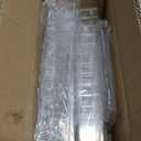 TOFLEN 50 Pack 3 oz Square Mini Dessert Cups with Spoons Clear Plastic Dessert Shooter Cups for for Party, Yogurt, Parfait, Cheesecake, Pudding, Jello and Appetizers