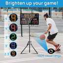YZ LED Basketball Scoreboard with Shot Clock, Portable Scoreboard Basketball, Digital Scoreboard with Remote, Electronic Scoreboard with Timer Clock, Digital Score Keeper Outdoor