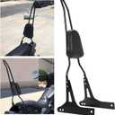 ECOTRIC Detachable Black Backrest Sissy Bar Compatible with 2006-up Harley Davidson Dyna Street Bob FXDB EFI FXDBI Super Glide FXD Custom FXDC