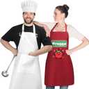 4 Pcs Preggo and Chef Couples Costume Pregnant Halloween Costume Preggo Sauce Jar Cook Apron Chef Apron with Hat and Soup Spoon for Couples
