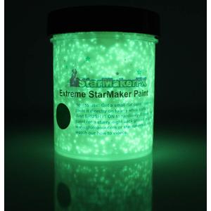 StarMaker Glow in The Dark Extreme FX Neutral Invisible Large Crystal UV Reactive Paint (Green)