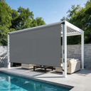 HENG FENG Outdoor Roller Shade 8' W x 6' H Dark Grey
95% UV Block, Cordless with Splicing Design, Exterior with Wand for Porch & Gazebo, UV Block & Weather Resistant