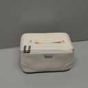 BOYATU Travel Makeup Bag Cosmetic Bags for Women: 3 Pcs Set Large Capacity Make up Bag with Handle - Waterproof Vegan Leather Toiletry Bags Travel Essentials with Compartments(C-3-White)