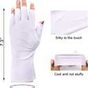 3 x Medsuo UV Gloves for Gel Nails Professional UPF50+ UV Protection Gloves for Driving Cycling Fishing Running (Purple)