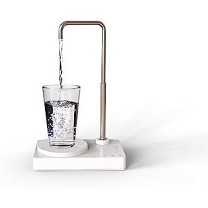Desk Water Dispenser- Intelligent Desktop Water Bottle, Automatic Water Pump for Universal Bottle Water Dispenser USB Charging Jug Pump for Home, Office, Outdoor (White)