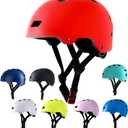 Bike Helmet 3 Sizes for Teenager Kids Youth Adults,Bavilk Skateboard Helmet Adjustable Multi-Sport Bicycle Cycling Scooter Roller Skate Inline Skating Rollerblading for Girls Boys Women Men Teen (L: 23.2-24.0", Matte Red)