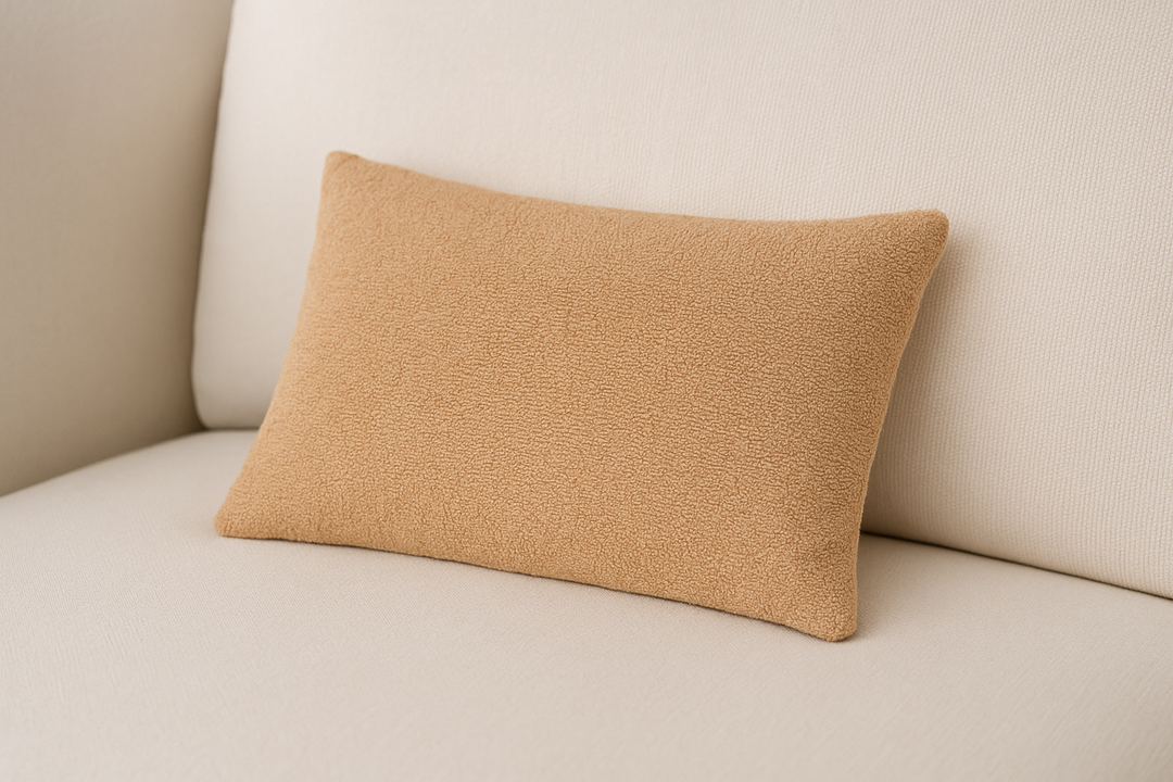 Decorative Pillowcases Beige 12x19 Inch – Soft Textured Throw Pillow Covers for Couch, Sofa, Bed, or Living Room Decor
