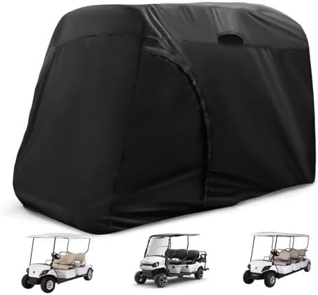 TwoPone Golf Cart Cover,Heavy Duty Waterproof Golf Cart Covers 2/4 Passenger,Golf Cart Accessories Universal for Yamaha,Honda,Club Car,Ezgo Outdoor Storage Protective 290*140*190cm 2 Pack