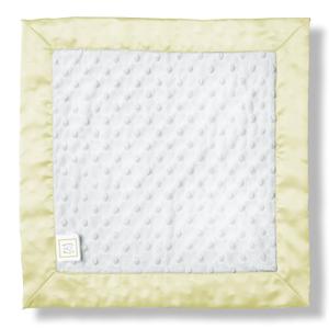 SwaddleDesigns Baby Lovie, Small Security Blanket, Plush Dots with Satin Trim, Pastel Yellow
