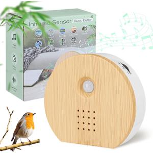Singing Bird Box Original, White Noise Nature Sound Box with Motion Sensor Portable Birds Chirping with Timer, 9 Soothing Songs, Sound Therapy for Bathroom, Home, Baby, Adult, Travel Relaxing (0-90dB)