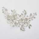SWEETV Silver Rhinestone Bridal Hair Comb for Wedding, Hair Accessory Headpiece for Women, 1 Count