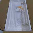 WOPITUES Floating Shelves with Gold Metal Guardrail, Shelves for Wall Decor Set of 3, Wall Shelves for Bedroom, Bathroom, Kitchen, Living Room, Plants, Picture Frames, Art- White and Gold