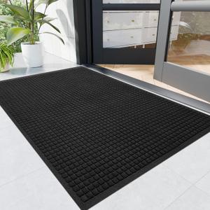 Durable Indoor Outdoor Doormat, 3' x 4' Heavy Duty Front Door Mat