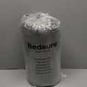 Bedsure GentleSoft Sherpa Fleece Blankets Queen Size for Bed - Thick and Warm Throw for Women and Men, Soft Fuzzy Plush Queen Blanket for Winter, Grey, 90x90 Inches