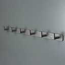 Coat Rack, Heavy Duty Stainless Steel 6 Tri Coat Hook Hanger, Wall Mounted Storage Wall Hooks, Rustic Clothes Hook/Key Hook Rail for Bathroom Kitchen Entryway(6 Hook Grey) (Gray)