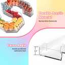 13.8" Acrylic Letter Charcuterie Tray, Charcuterie Letters Fillable Box for food, Reusable Serving Cake Candy Dish Display Tray for Birthday Anniversary Party Decoration (Letter E)