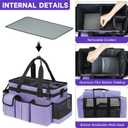 Cleaning Caddy,Cleaning Bag for Housekeepers,Cleaning Supplies Organizer with Handle,Purple