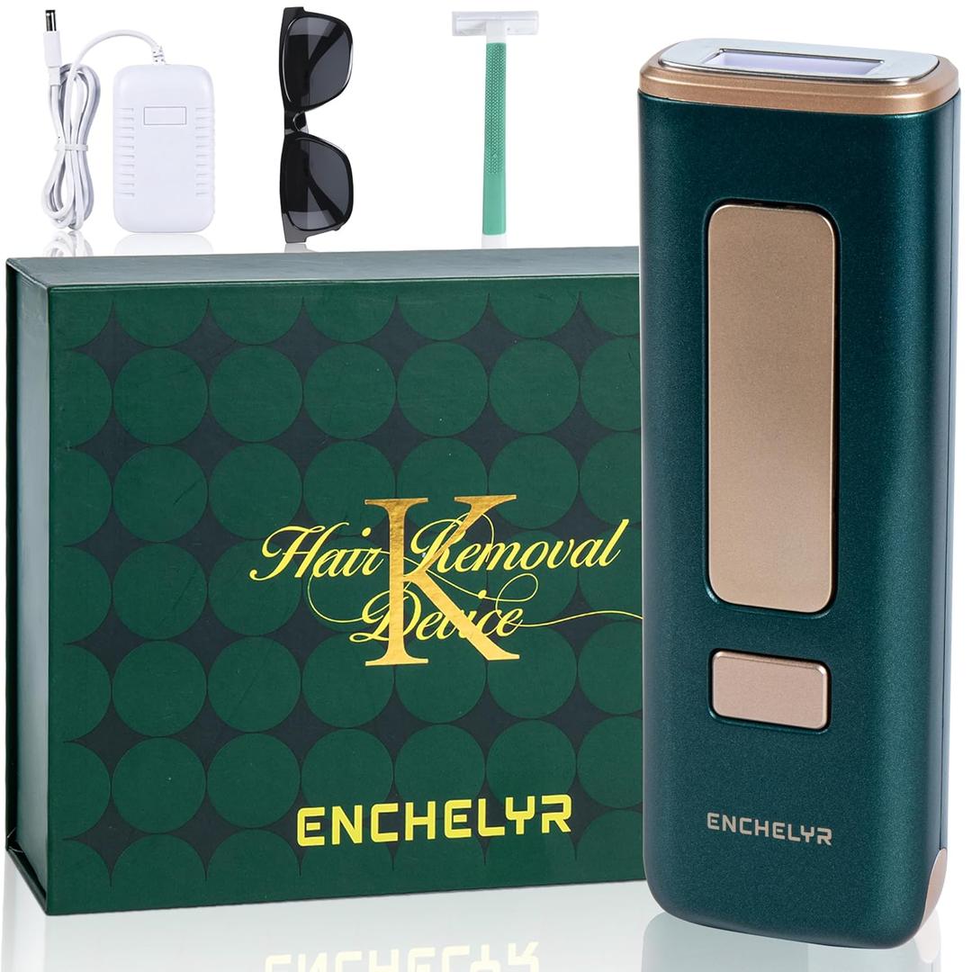 IPL Hair Removal with Ice Cooling System - Hair Remover for Women & Men with 5 Energy Levels, Unlimited Flashes & Corded Operation - Full Body Use - Includes Razor and Protective Eyewear