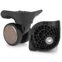 Volein Plastic Suitcase Wheels, 360 Swivel Black Spinner Luggage Casters, V133A