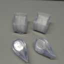 36 Pcs Mini Appetizer Plates and Tear Drop Spoons for Weddings Party 2.5 x 2.5 Inches 4 x 2 Inches Plastic Mini Dessert Plates Disposable Appetizer Spoons (Transparent)