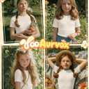 Girls Ribbed Short Sleeve T-Shirt | Crew Neck, Ribbed, Solid, Slim, Basic Layer Tops, Summer, Casual School Outfits, Trendy, Kids, Tween, Teen Youth