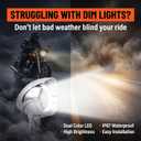 4.5 Inch 2 Pcs Chrome LED Motorcycle Fog Passing Lights Auxiliary Lamp for Motorcycles Highway Cruising Urban Riding (Chrome)