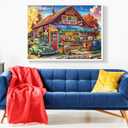 500 Pieces Puzzle for Adults, Country Store Puzzles, Landscape Jigsaw Puzzles, Creative Play Holiday Party Gifts, Fun and Challenging Family Game for Adults Seniors, 20.5x15 in
