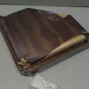 Demigo Hexagon Corner Floating Shelves Wall Mount (Set of 2)  Solid Acacia Wood with Hidden Brackets & Cable Hole  Rustic & Modern Space-Saving Shelves for Bedroom Living Room Office Kitchen (Dark Brown)