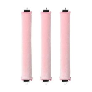 Heatless Curling Rod Headband Lazy Hair Curlers No Heat Hair Rollers Curls Sleeping Soft Flexi Rods with Hook Hair Styling Tools(Pink-3pcs)