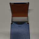 AI-DEE PU Leather Business Card Case with Magnetic Clasp, Pocket RFID Blocking Business Card Organizer - Blue