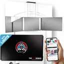 The 360 Mirror - 3 Way Mirror for Self Hair Cutting - Adjustable Trifold Barber Mirro to Cut Your Own Hair - Tri Fold Self Haircut System for Men - Three Sided Mirro for Haircuts (With LED)